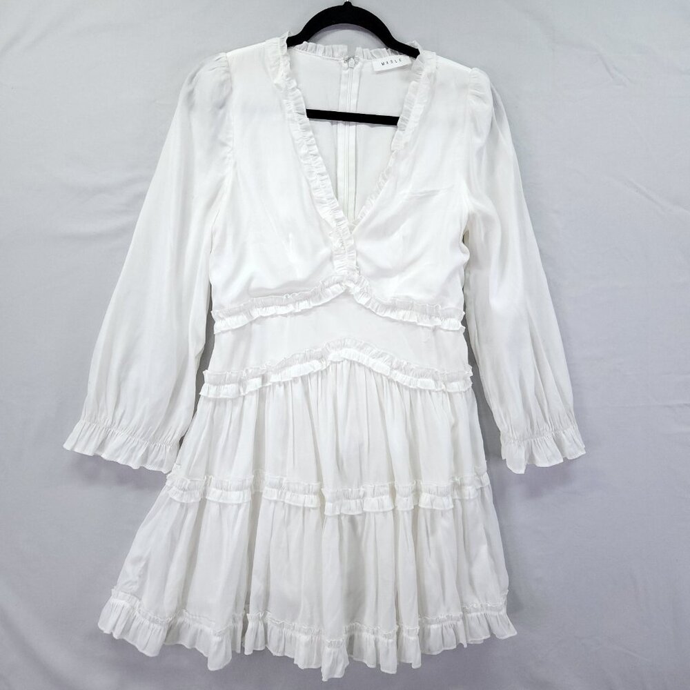 Mable Ruffle Mini Tiered Dress Size Medium Long Sleeve Cottagecore